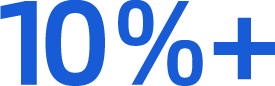 10%+